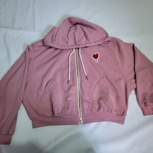 Pink Hooded Women's Sweater